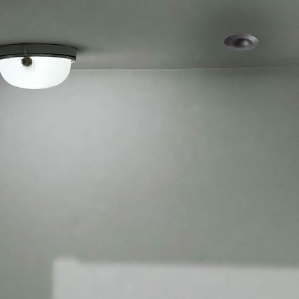 Sensor de movimento embutido PIR 360° 500W/230V preto
