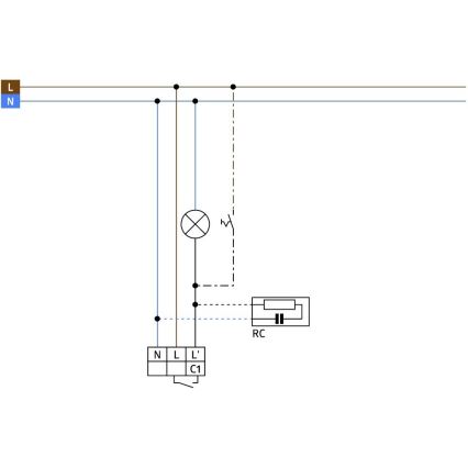 Sensor de movimento exterior LC-CLICK 140° IP44 preto