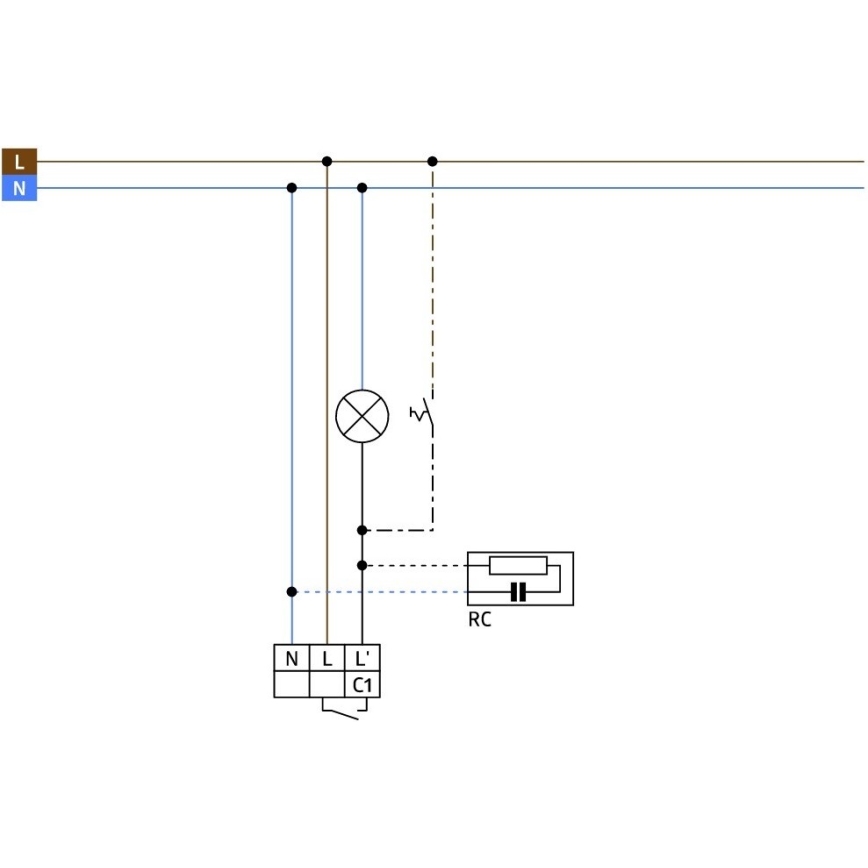 Sensor de movimento exterior LC-CLICK 140° IP44 preto