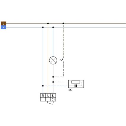 Sensor de movimento exterior LC-CLICK 200° IP44 preto