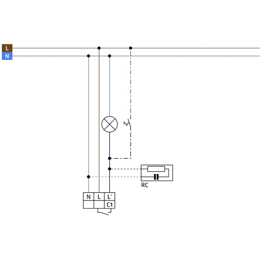 Sensor de movimento exterior LC-CLICK 200° IP44 preto