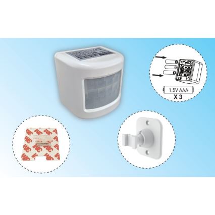 Sensor de movimento inteligente 3xAAA Wi-Fi Tuya