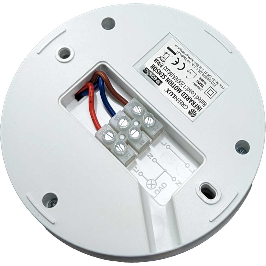 Sensor de movimento PIR 1200W/230V