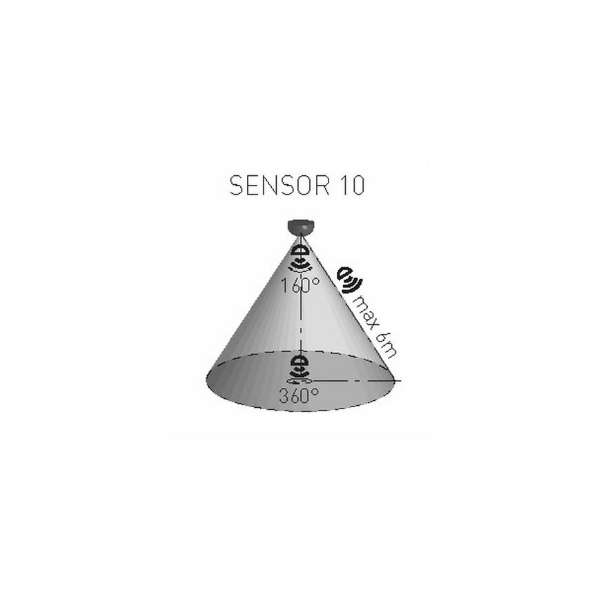 Sensor de movimento PIR 1200W/230V