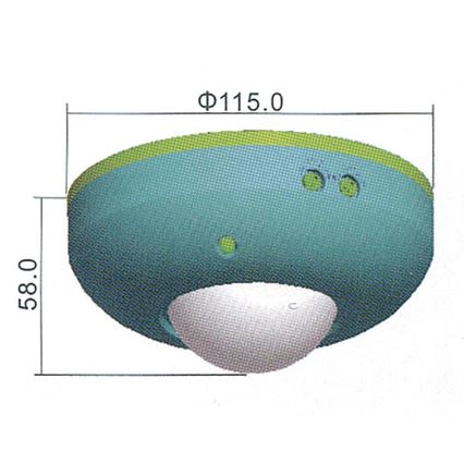 Sensor de movimento PIR B 360° 1200W/230V branco