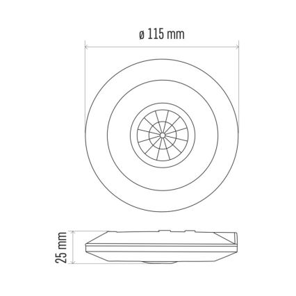 Sensor de movimento PIR B 360° 2000W/230V branco