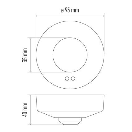 Sensor de movimento por microondas MW B 360° 1200W/230V branco