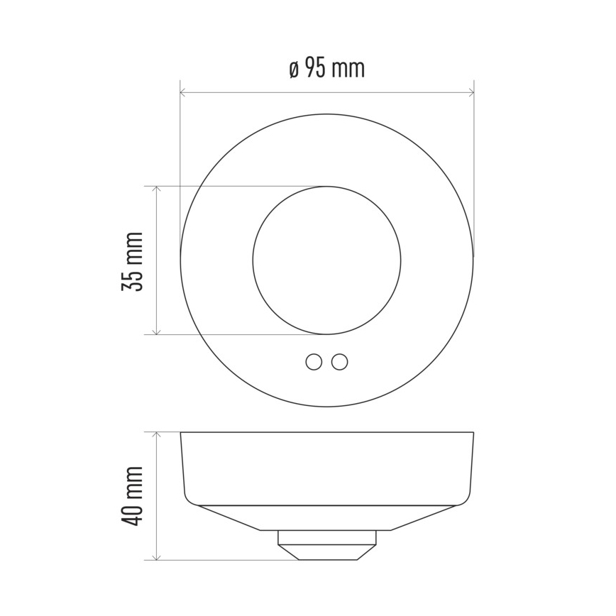Sensor de movimento por microondas MW B 360° 1200W/230V branco