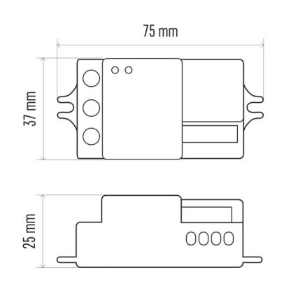 Sensor de movimento por microondas MW B 360° 1200W/230V branco