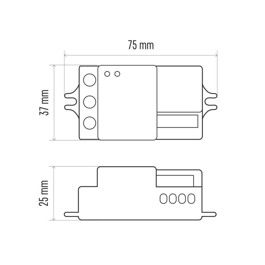 Sensor de movimento por microondas MW B 360° 1200W/230V branco