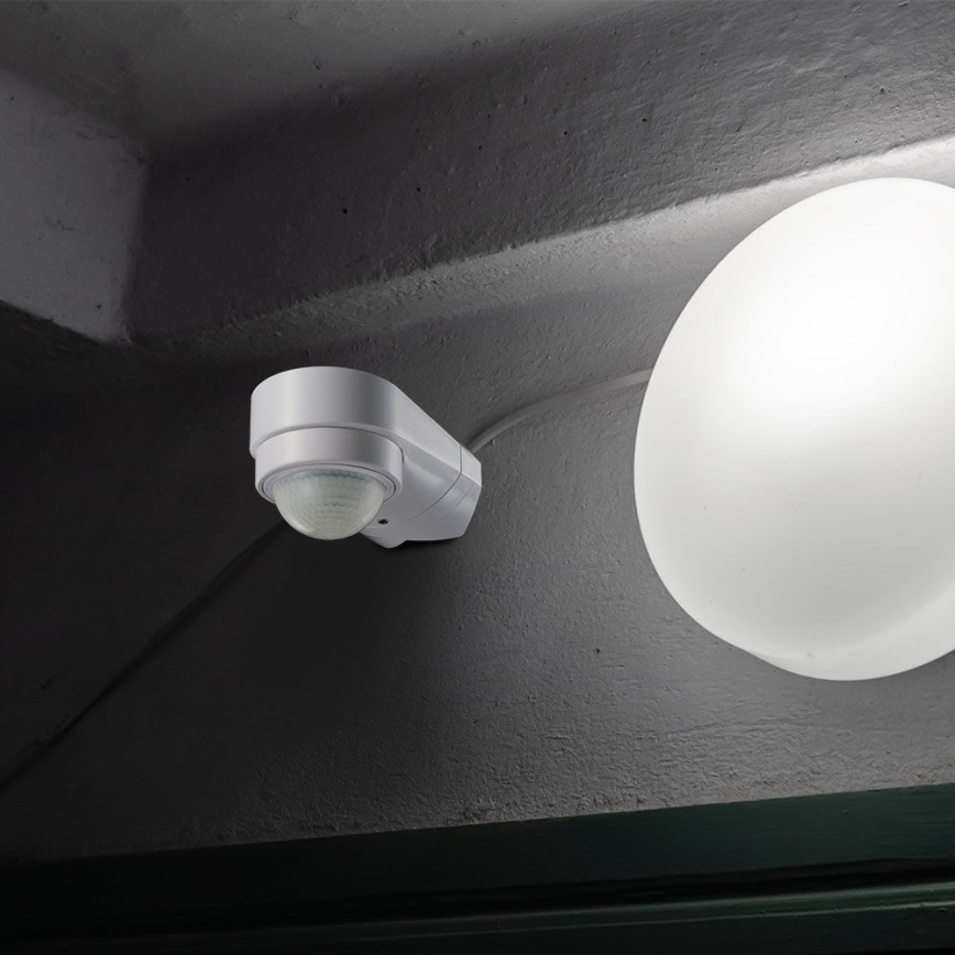 Sensor exterior de movimento por infravermelhos 240° 600W/230V IP65 branco