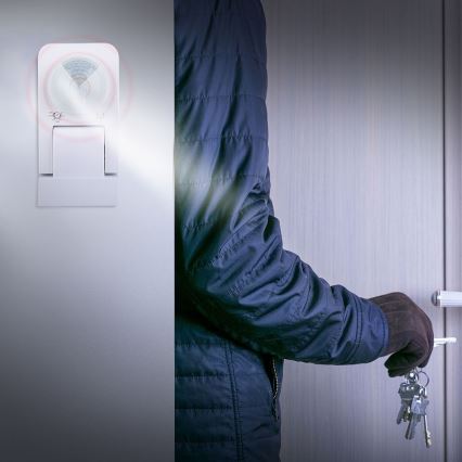 Sensor exterior de movimento por infravermelhos 360° 1000W/230V IP65 branco