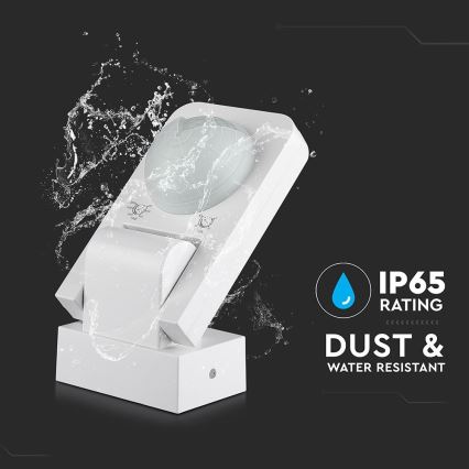 Sensor exterior de movimento por infravermelhos 360° 1000W/230V IP65 branco