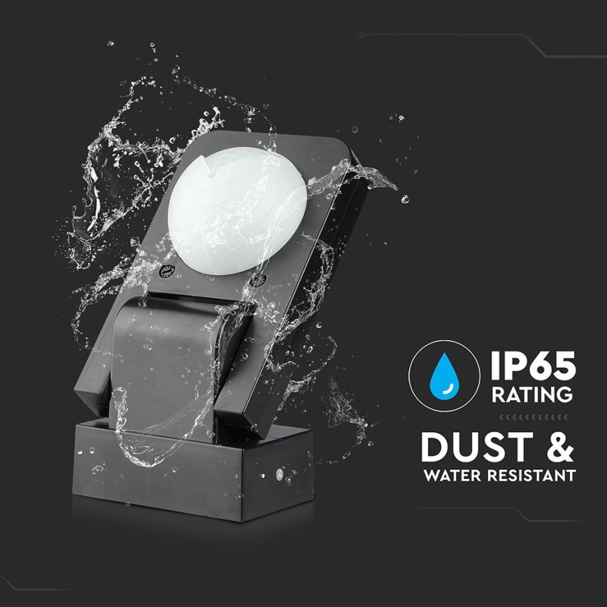 Sensor exterior de movimento por infravermelhos 360° 1000W/230V IP65 preto