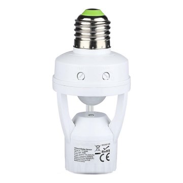 Sensor PIR para lâmpada E27 branco