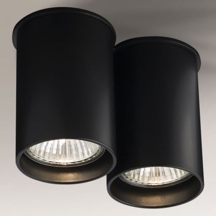 Shilo - Foco 2xGU10/15W/230V 9 cm preto