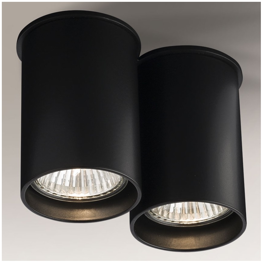Shilo - Foco 2xGU10/15W/230V 9 cm preto