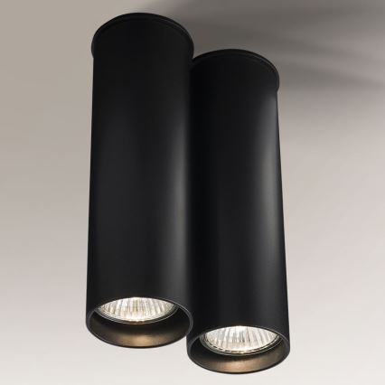 Shilo - Iluminação de teto 2xGU10/15W/230V 20 cm preto