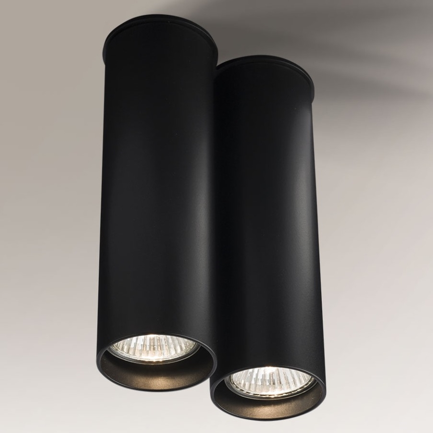 Shilo - Iluminação de teto 2xGU10/15W/230V 20 cm preto