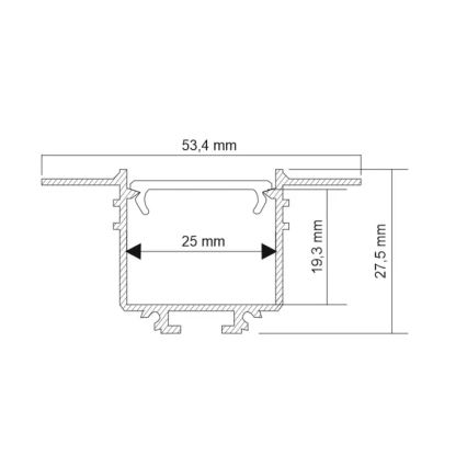 Shilo - Iluminação embutida LED LED/32W/230V 3000K CRI 90 preta