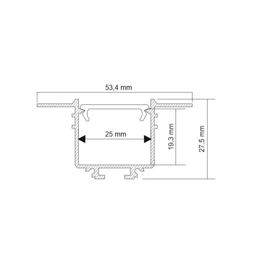 Shilo - Iluminação embutida LED LED/32W/230V 3000K CRI 90 preta