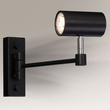 Shilo - Candeeiro de parede 1xGU10/15W/230V preto