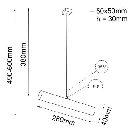 Shilo - Candelabro suspenso  1xGU10-MR11/15W/230V preto