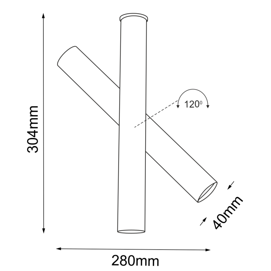 Shilo - Foco 1xGU10-MR11/15W/230V preto