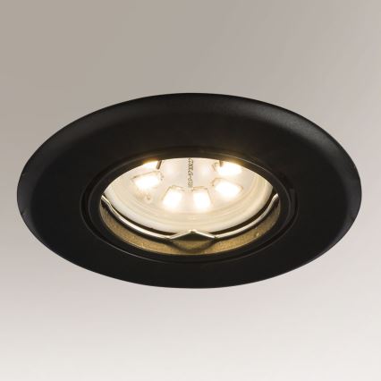 Shilo - Iluminação embutida 1xGU10/15W/230V preta