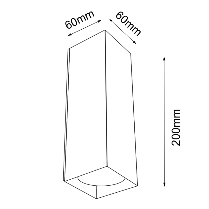 Shilo - Iluminação de parede 2xGU10/15W/230V preta