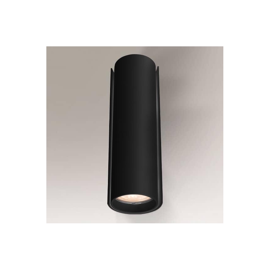 Shilo - Iluminação de parede 2xGU10/15W/230V preta