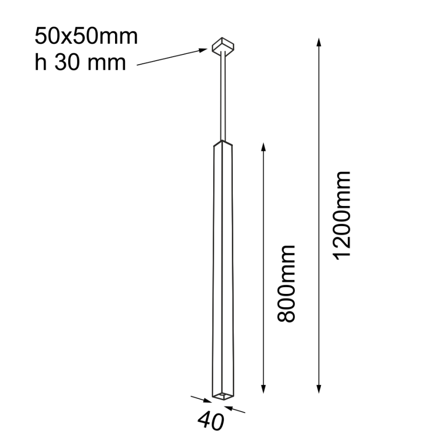 Shilo - Candelabro suspenso 1xGU10/15W/230V preto