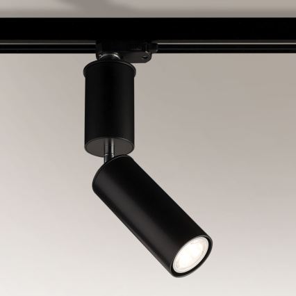 Shilo - Foco num sistema de carril 1xGU10/15W/230V preto