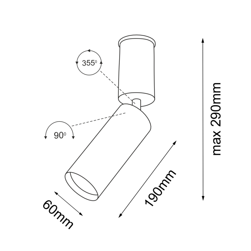 Shilo - Foco 1xGU10/15W/230V branco
