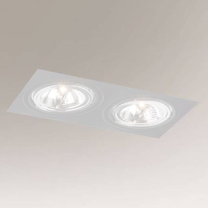 Shilo - Iluminação embutida 2xGU10/15W/230V branca