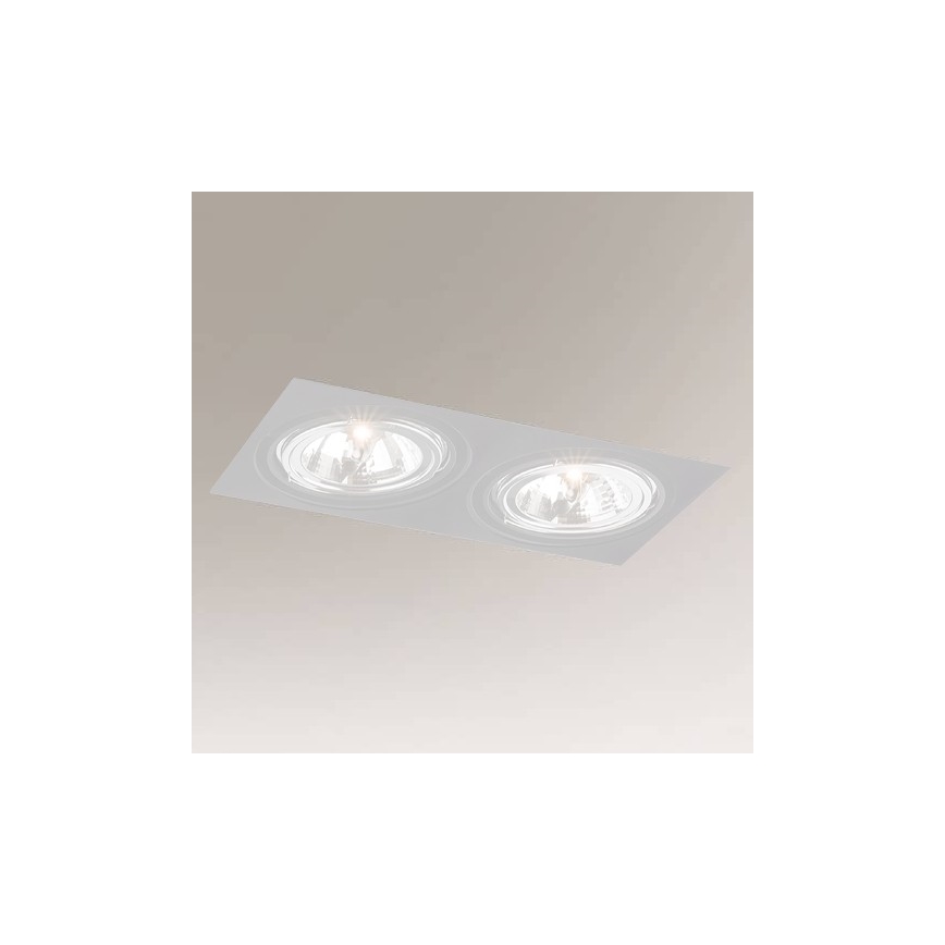 Shilo - Iluminação embutida 2xGU10/15W/230V branca