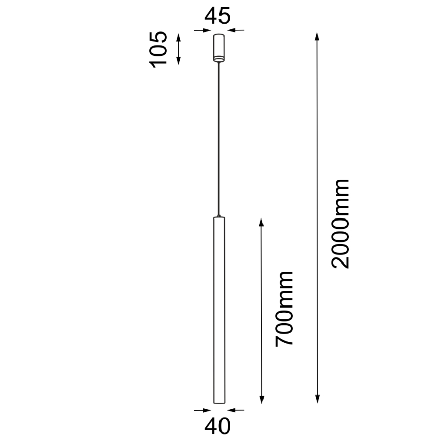 Shilo - Candelabro suspenso 1xGU10-MR11/15W/230V branco