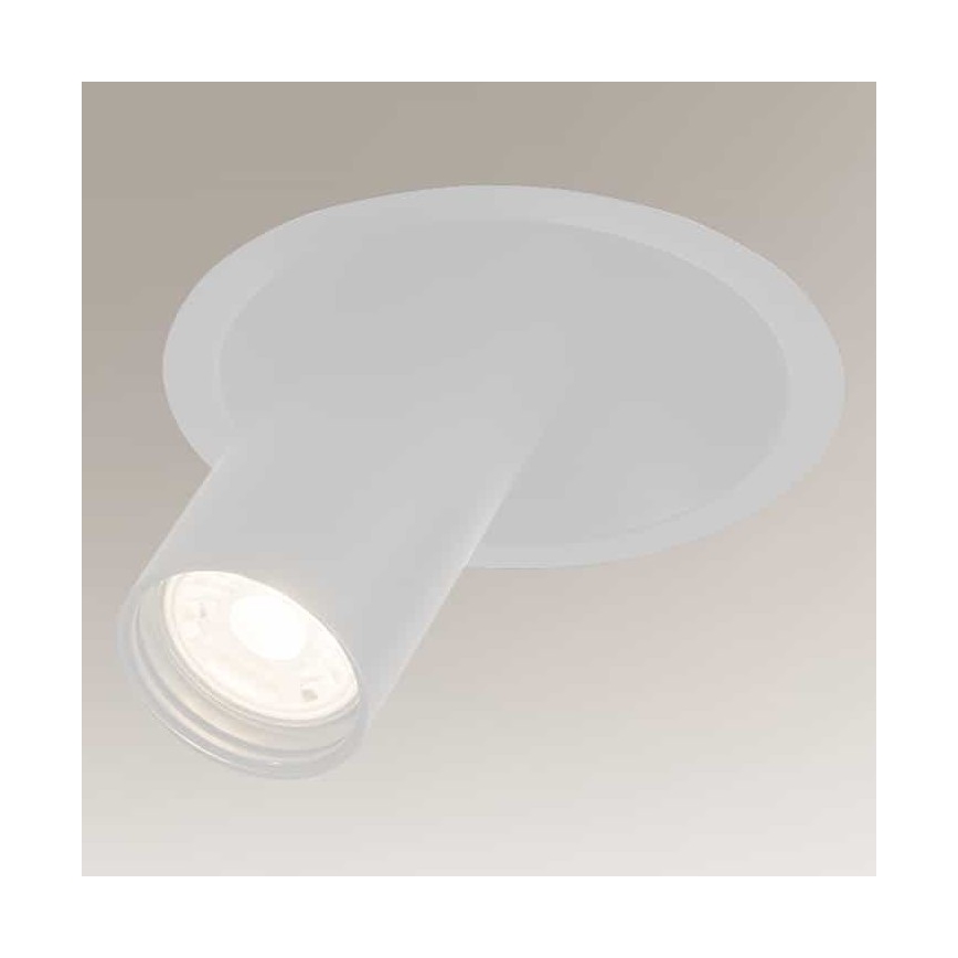 Shilo - Foco embutido 1xGU10/MR11/15W/230V diâmetro 11 cm branco