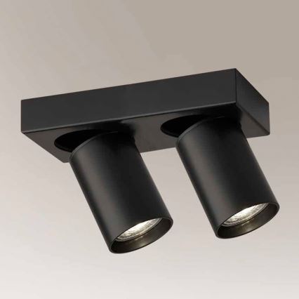 Shilo - Foco 2xGU10/15W/230V preto