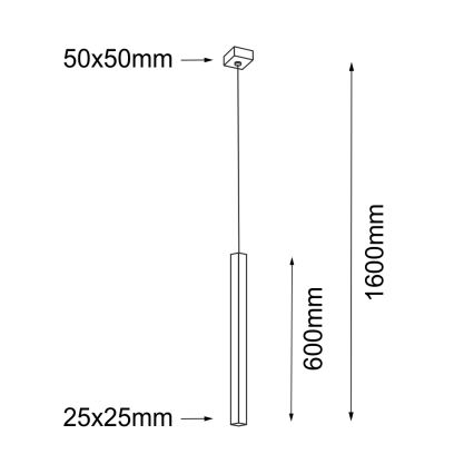Shilo - Candelabro suspenso 1xG9/10W/230V