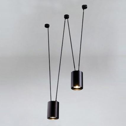 Shilo - Candeeiro suspenso 2xGU10/15W/230V aranha preto