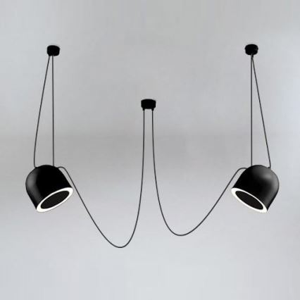 Shilo - Candeeiro suspenso 2xE14/15W/230V aranha preto