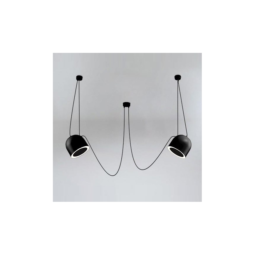 Shilo - Candeeiro suspenso 2xE14/15W/230V aranha preto