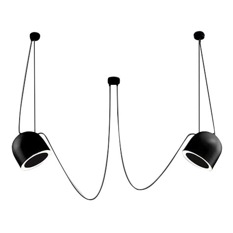 Shilo - Candeeiro suspenso 2xE14/15W/230V aranha preto
