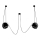Shilo - Candeeiro suspenso 2xE14/15W/230V aranha preto