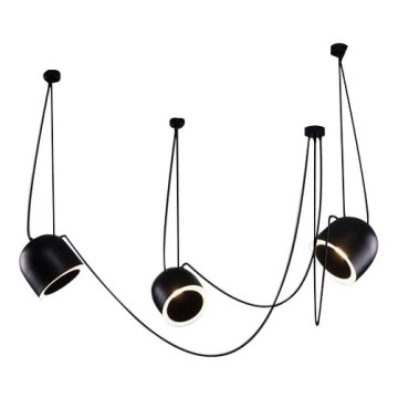 Shilo - Candeeiro suspenso 3xE14/15W/230V aranha preto