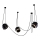 Shilo - Candeeiro suspenso 3xE14/15W/230V aranha preto