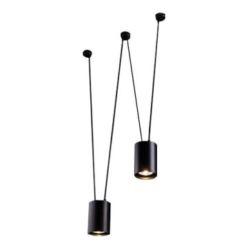 Shilo - Candelabro suspenso 2xGU10/15W/230V preto