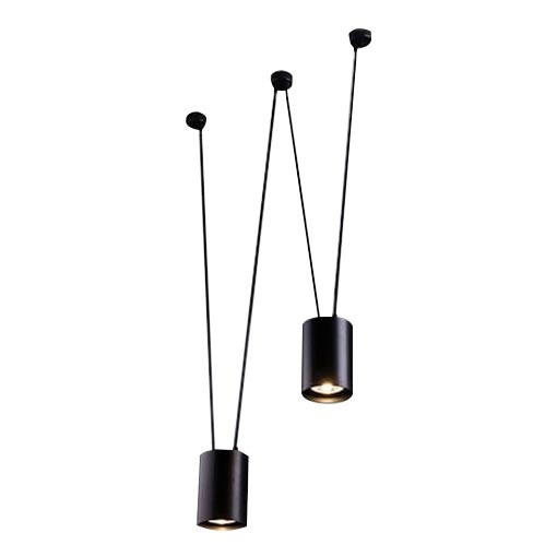 Shilo - Candelabro suspenso 2xGU10/15W/230V preto