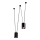 Shilo - Candelabro suspenso 2xGU10/15W/230V preto